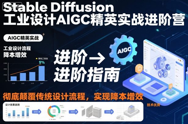 Stable Diffusion工业设计AIGC精英实战进阶营，彻底颠覆传统设计流程，实现降本增效 - 识享社-识享社
