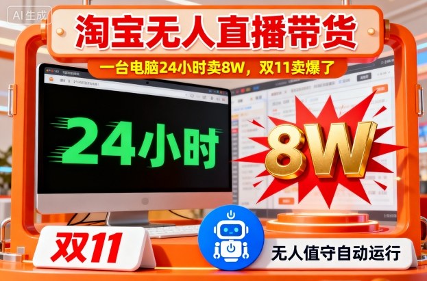淘宝无人直播带货,一台电脑214小时卖8W,双11卖爆了【揭秘】 - 识享社-识享社