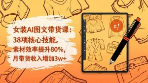 女装AI图文带货课：38项核心技能，素材效率提升80%，月带货收入增加3w+-识享社