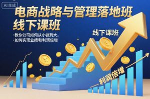 电商战略与管理落地班线下课,教你公司如何从小做到大,如何实现业绩和利润倍增【录音】-识享社
