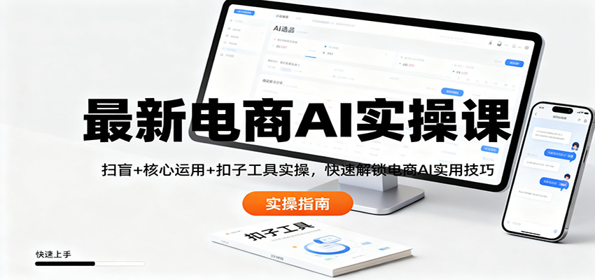 最新电商AI实操课:扫盲+核心运用+扣子工具实操,快速解锁电商AI实用技巧-识享社
