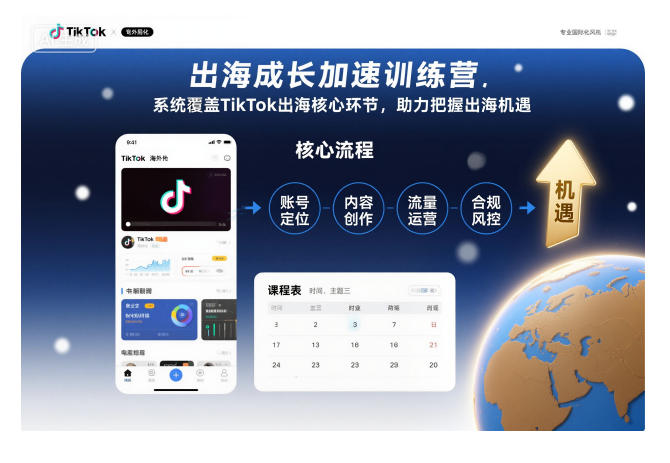 出海成长加速训练营,系统覆盖TikTok出海核心环节,助力把握出海机遇(更新) - 识享社-识享社