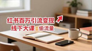 小红书百万引流变现-11月线下大课:分享从0到百万引流路径,手把手教偷流量、拿结果-识享社