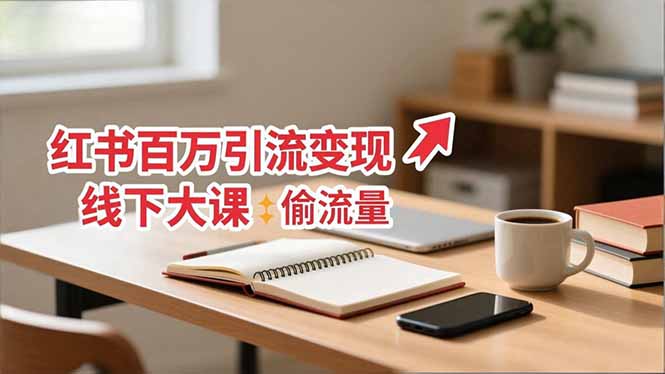 小红书百万引流变现-11月线下大课：分享从0到百万引流路径，手把手教偷流量、拿结果-识享社