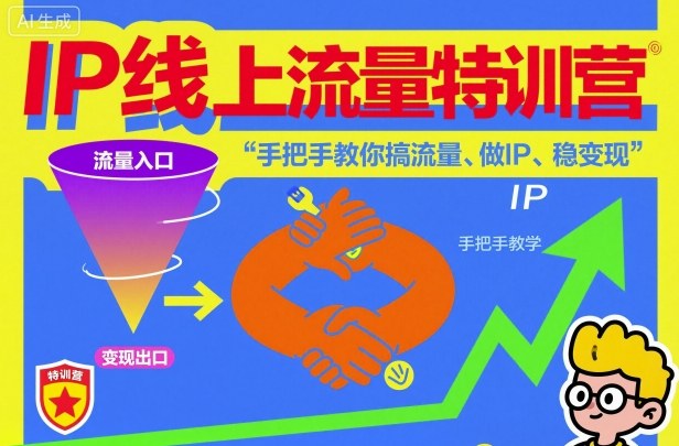IP线上流量特训营，手把手教你搞流量、做IP、稳变现 - 识享社-识享社