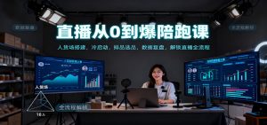 直播从0到爆陪跑课：人货场搭建，冷启动，排品选品，数据复盘，解锁直播全流程-识享社