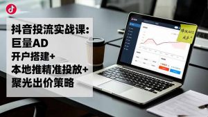 抖音投流实战课:巨量AD开户搭建+本地推精准投放+聚光出价策略,成本降低40%-识享社