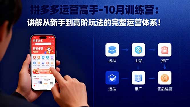 拼多多运营高手训练营:从新手到高阶完整体系教学(强付费+自然流玩法)-识享社