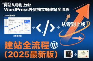 网站从零到上线：WordPress外贸独立站建站全流程(2025最新版)-识享社