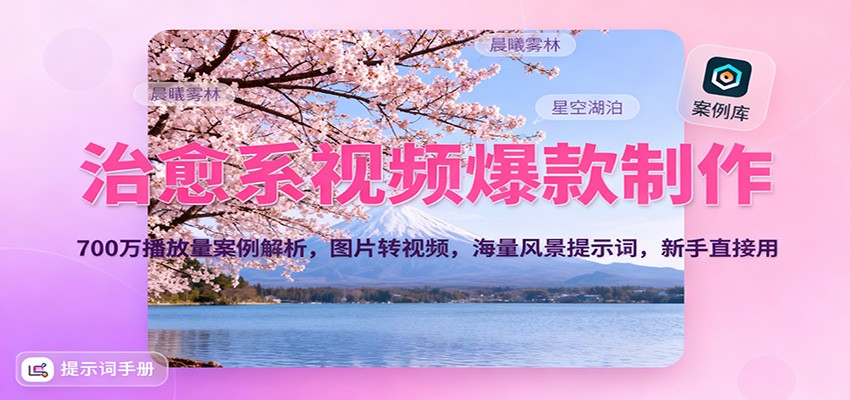 图片[1]-治愈系视频爆款制作，700万播放量案例解析，图片转视频，海量风景提示词，新手直接用 - 识享社-识享社