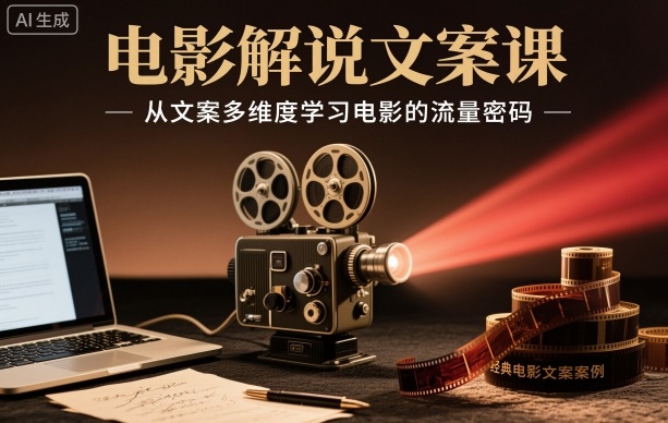 电影解说文案课，从文案多维度学习电影的流量密码 - 识享社-识享社