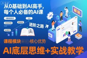 从0基础到AI高手，每个人必备的AI课，AI底层思维+实战教学-识享社