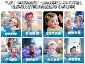 爆火！AI制作宝宝第一视角科学育儿小知识视频，短短两月获赞百万的流量密码(详细教学)-识享社