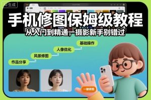 手机修图保姆级教程，从入门到精通，摄影新手别错过-识享社