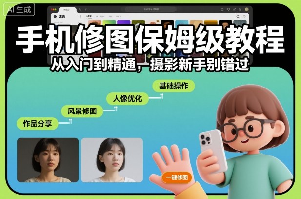 手机修图保姆级教程，从入门到精通，摄影新手别错过 - 识享社-识享社