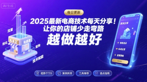 2025最新电商技术每天分享,让你的店铺少走弯路,越做越好(更新11月) - 识享社-识享社