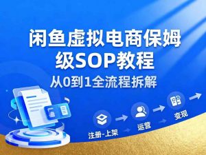 闲鱼虚拟电商，月入轻松过1W，保姆级SOP教程-识享社