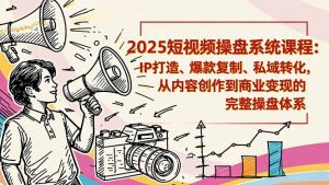 2025短视频操盘线下课程：IP打造、爆款复制、私域转化，从内容创作到商业变现的完整操盘体系-识享社
