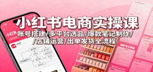小红书电商实操课：账号搭建/多平台选品/爆款笔记制作/店铺运营/出单发货全流程-识享社