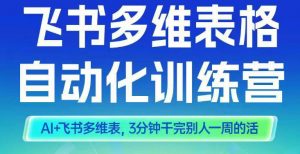 智能多维表格训练营2期，AI+飞书多维表，三分钟干完别人一周的活-识享社