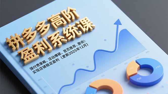 拼多多高阶盈利系统课，强付费策略、活动爆破、首页推荐，实现店铺稳定盈利(更新12月 - 识享社-识享社