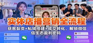 实体店播营销全流程：获客裂变+私域搭建+成交转化，解锁微信生态盈利密码-识享社