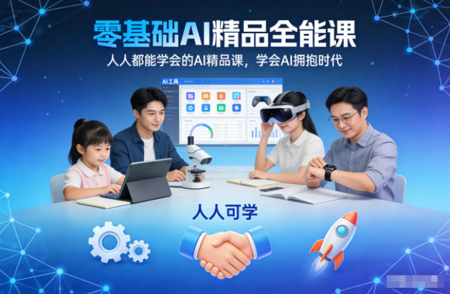 零基础AI精品全能课，人人都能学会的AI精品课，学会AI拥抱时代 - 识享社-识享社
