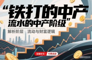 付费文章：铁打的中产，流水的中产阶级-识享社