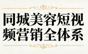 同城美容短视频营销全体系-识享社