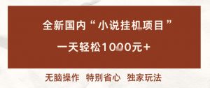 全新国内小说挂G项目，多窗口无脑跑，一天轻松1k+，特别省心【揭秘】-识享社