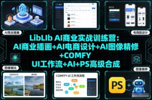 LibLIb AI商业实战训练营：AI商业插画+AI电商设计+AI图像精修+COMFY UI工作流+AI+PS高级合成-识享社