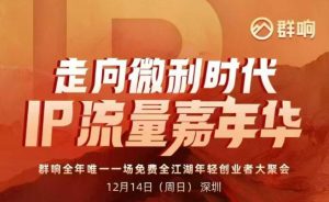 2025ip嘉年华万人12月14深圳线下课,走向微利时代,IP流量嘉年华,实操性极强的商业干货课-识享社