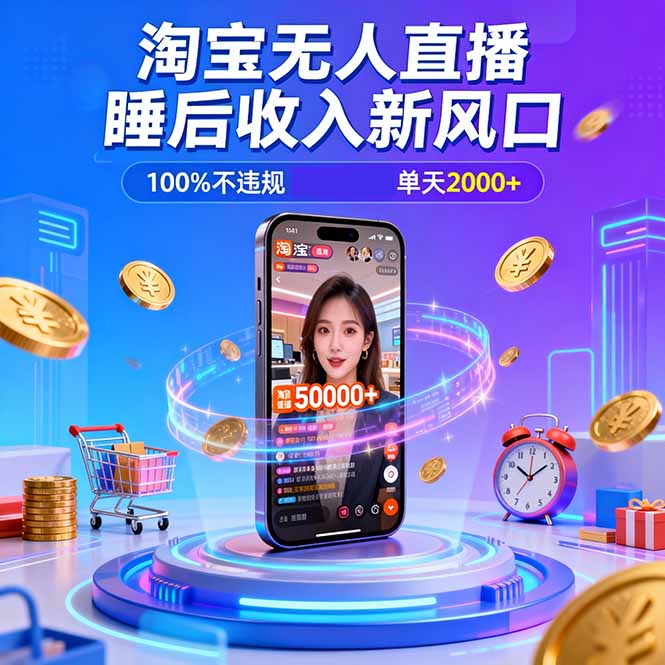 淘宝无人直播，不违规不封号，直播100小时卖了5万，年底旺季！ - 识享社-识享社