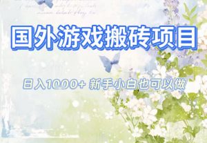 国外游戏全自动搬砖项目，日入10张，新手小白也可做，项目红利期，先搞先吃肉【揭秘】-识享社
