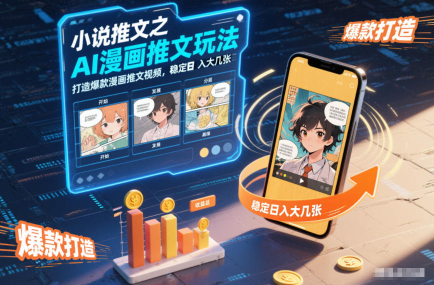 小说推文之AI漫画推文玩法，打造爆款漫画推文视频，稳定日入大几张 - 识享社-识享社