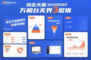 淘宝天猫推爆班原创高阶第75期，万相台无界3层推-识享社