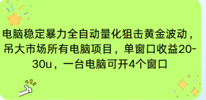 电脑EA策略挂机项目单窗口收益20-30u，单电脑可挂5-10个窗口收益稳健4位数-识享社