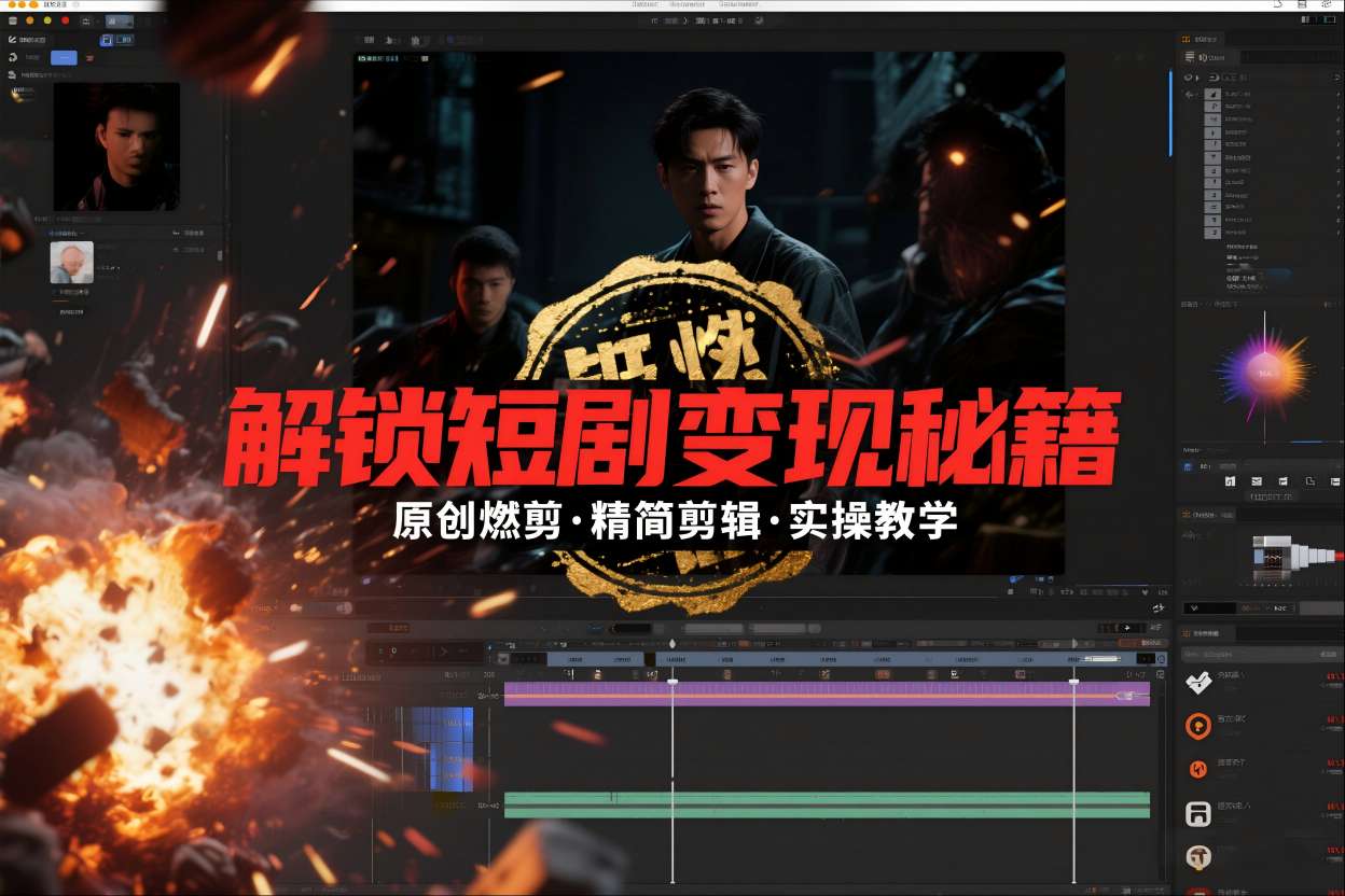 短剧拉新之原创燃剪精简剪辑实操课，解锁短剧变现秘籍 - 识享社-识享社