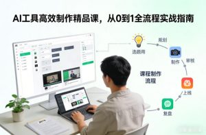 AI工具高效制作精品课，从0到1全流程实战指南-识享社