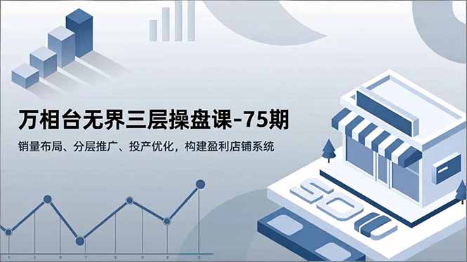 万相台无界三层操盘课-75期，销量布局、分层推广、投产优化，构建盈利店铺系统 - 识享社-识享社