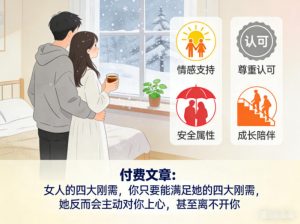 付费文章：女人的四大刚需，你只要能满足她的四大刚需，她反而会主动对你上心，甚至离不开你-识享社
