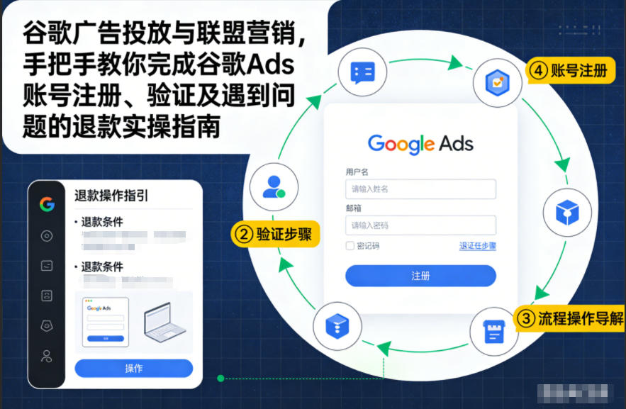 谷歌广告投放与联盟营销，手把手教你完成谷歌Ads账号注册、验证及遇到问题的退款实操指南-识享社