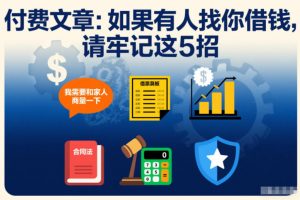 付费文章：如果有人找你借钱，请牢记这5招-识享社