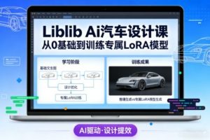 Liblib Ai汽车设计课，从0基础文生图，到教你训练专属设计和风格LoRA模型-识享社