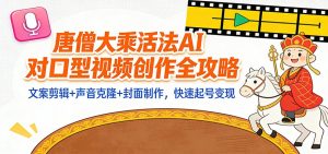 “大乘活法”AI对口型视频创作全攻略：文案剪辑+声音克隆+封面制作，快速起号变现-识享社