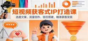 短视频获客式IP打造课：选题文案、流量创作、信任搭建，精准获客变现-识享社