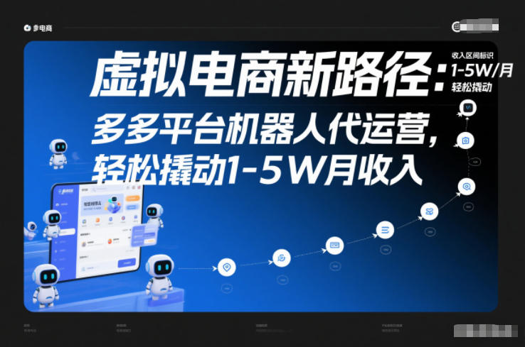 虚拟电商新路径：多多平台机器人代运营，轻松撬动1-5W月收入【揭秘】 - 识享社-识享社