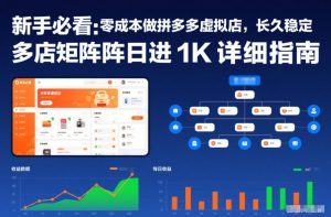 新手必看：零成本做拼多多虚拟店，长久稳定，多店矩阵日进1K详细指南【揭秘】-识享社