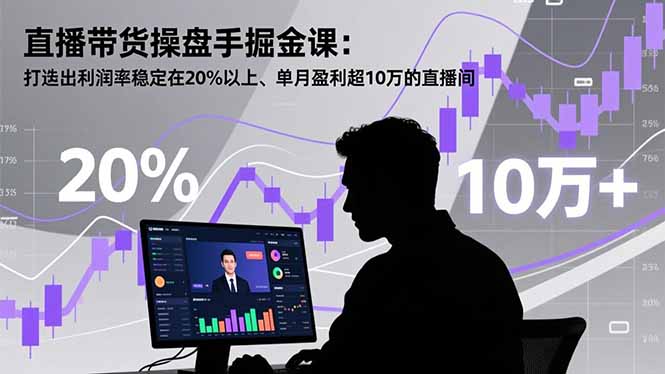 直播带货操盘手掘金课：打造出利润率稳定在20%以上、单月盈利超10万的直播间 - 识享社-识享社