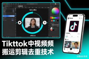 Tiktok中视频纯搬运剪辑去重技术，外来技术，自行测试-识享社
